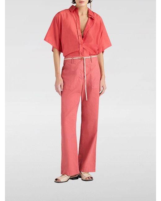 Momoní Red MomonÌ High-Waisted Straight Trousers