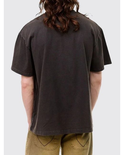 Carne Bollente Gray Printed Organic Cotton T-Shirt for men