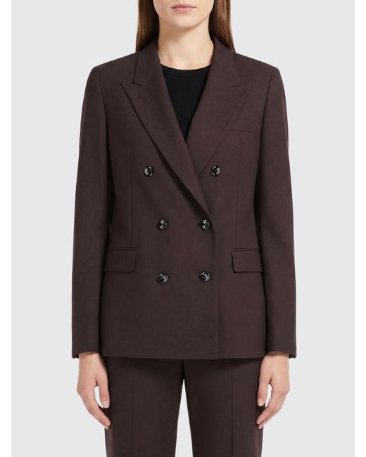Tagliatore Black Double-Breasted Virgin Wool Blazer