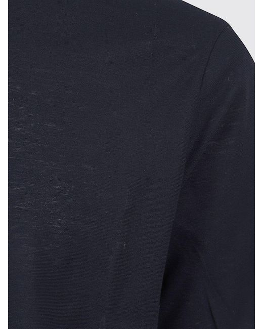 Herno Blue Short-Sleeved Crew Neck T-Shirt for men