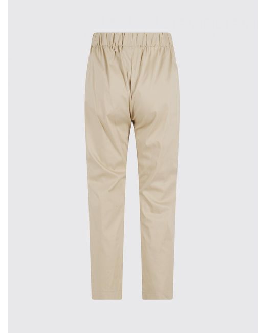 Semicouture Natural Cotton Slim Fit Trousers