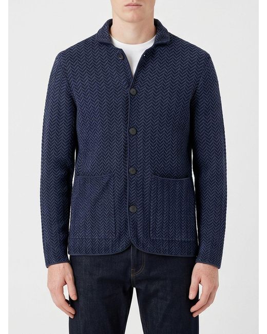 Giorgio Armani Blue Single-Breasted Blazer for men