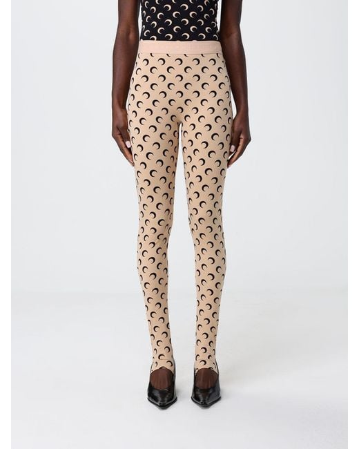 MARINE SERRE Natural Printed Stretch Technical Fabric Leggings