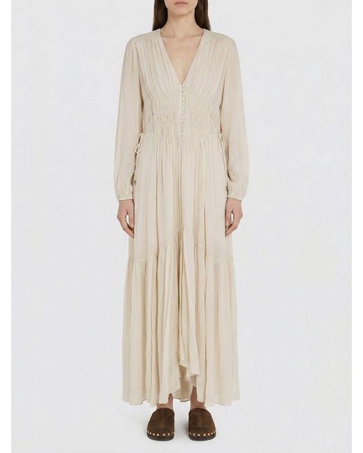 Isabel Marant Natural Viscose Dress