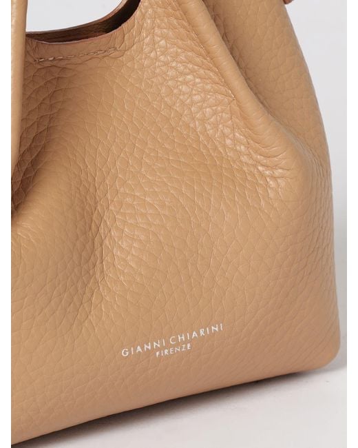 Gianni Chiarini Natural Dua Hammered Leather Bag
