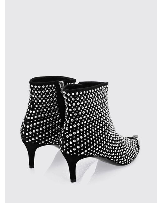 Philipp Plein White Flat Ankle Boots
