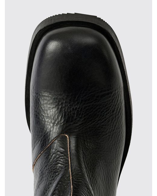Our Legacy Black Haul Hammered Leather Boot
