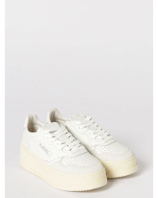 Autry Natural Medalist Platform Low Leather Sneakers