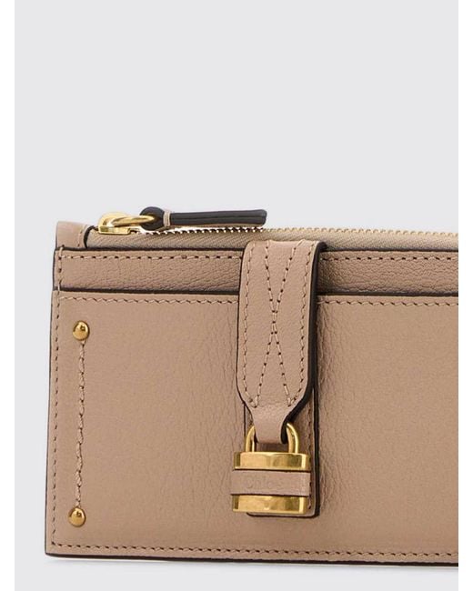 Chloé Natural ChloÉ Paddington Leather Credit Card Holder