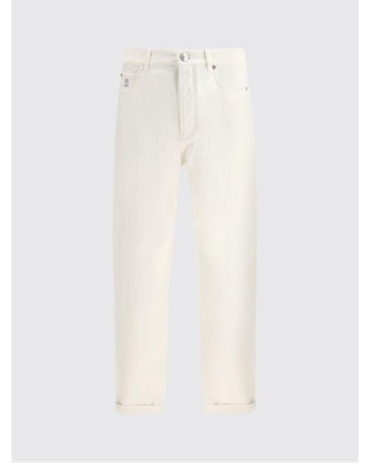Brunello Cucinelli Natural Slim Fit Denim Jeans for men