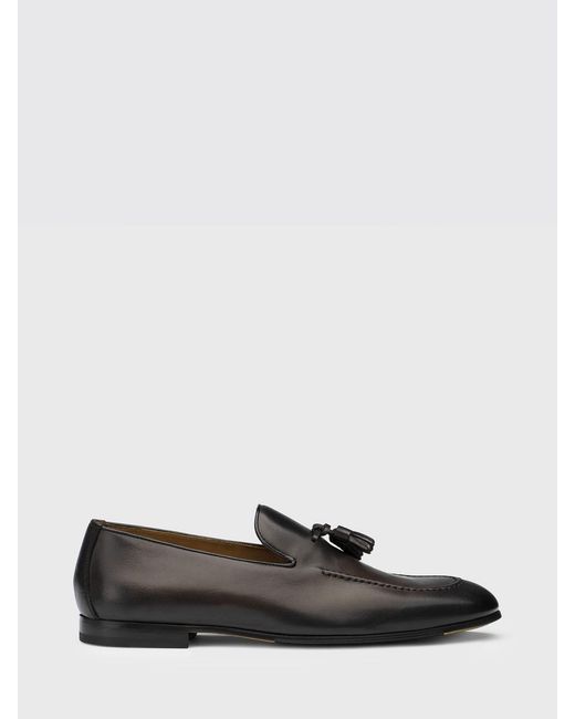 Doucal's White Leather Loafers With Tassels for men