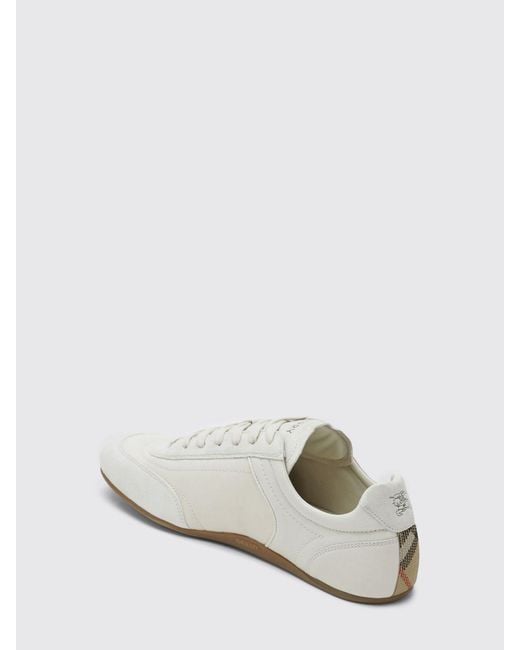 Burberry White Knight Leather Sneakers for men