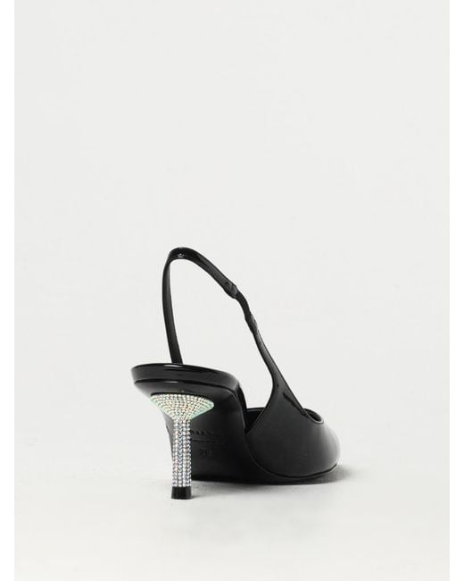 Le Silla Black Crystal-Embellished Slingback Pumps