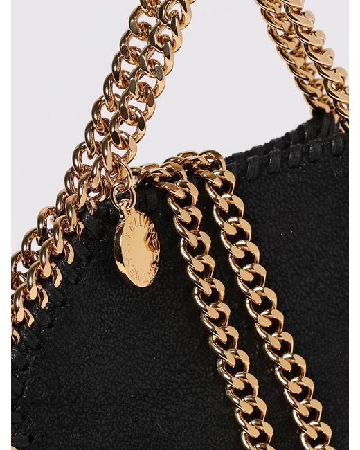 Stella McCartney Black Falabella Micro Crackled Synthetic Suede Bag