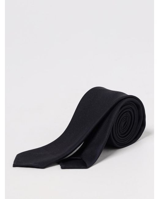 Lardini Black Silk Tie for men