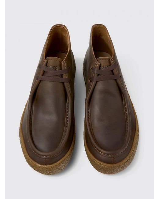 Camper Brown Peu Terreno Leather Ankle Boot for men