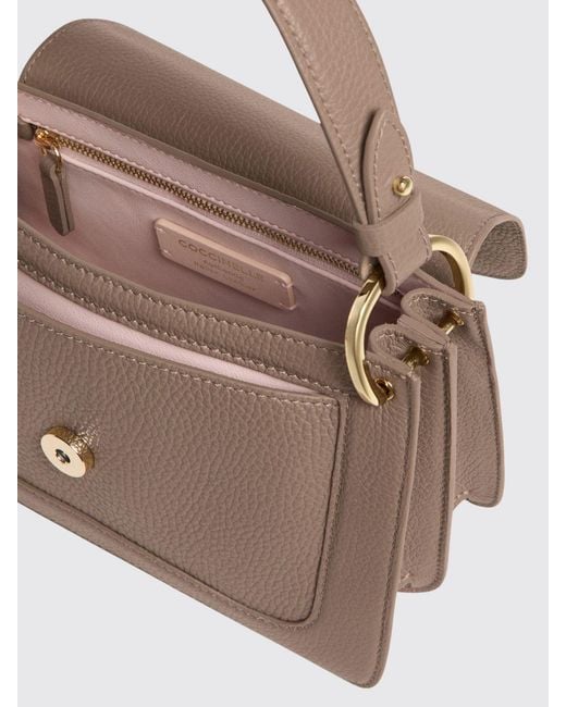 Coccinelle Brown C-Me Mini Hammered Leather Bag