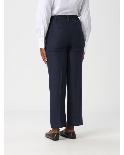 Brunello Cucinelli Blue Cropped Stretch Cotton Trousers