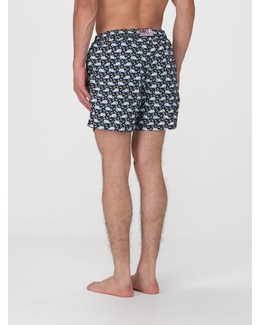 Mc2 Saint Barth Blue Printed Boxer Swim Trunks for men