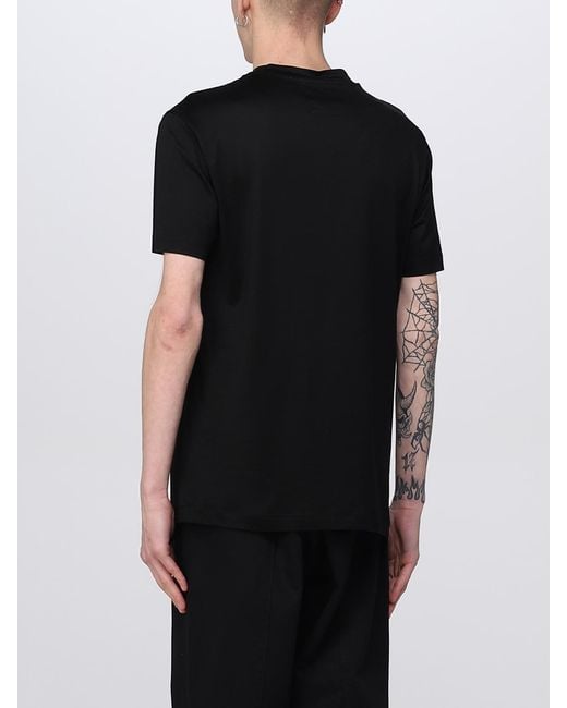 Emporio Armani Black Cotton T-shirt for men