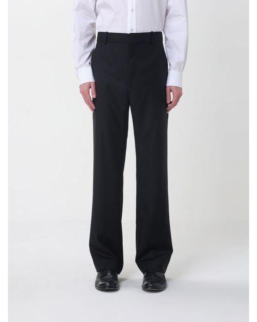 KENZO Black Virgin Wool Tailored Trousers for men