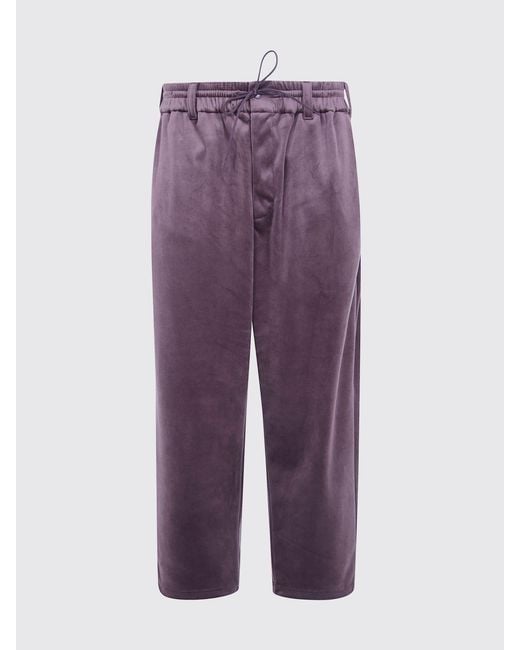 Y-3 Purple Recycled Polyester Trousers With Drawstring Waist And Belt Loops for men