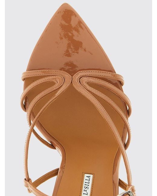 Le Silla Pink Eugenie Patent Leather Sandals