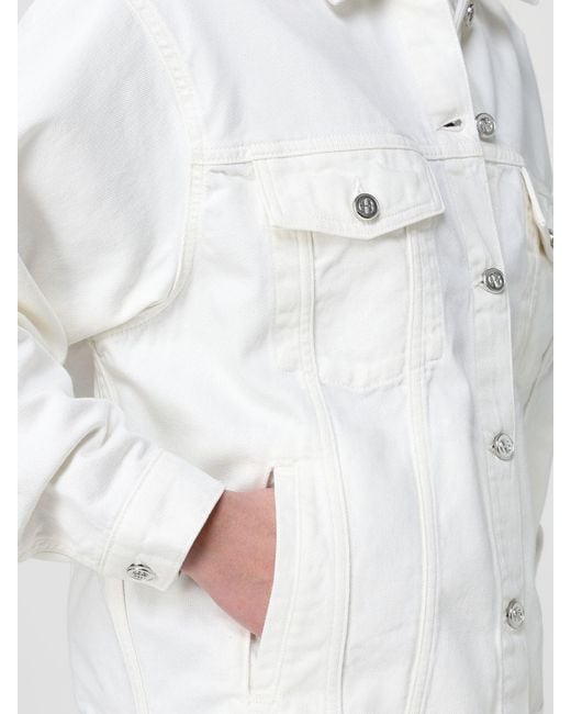 Anine Bing White Denim Jacket