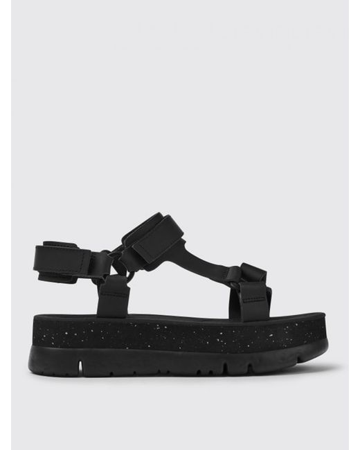 Camper Black Oruga Up Sandals