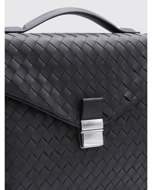 Bottega Veneta Black Archivist Intrecciato Leather Bag for men