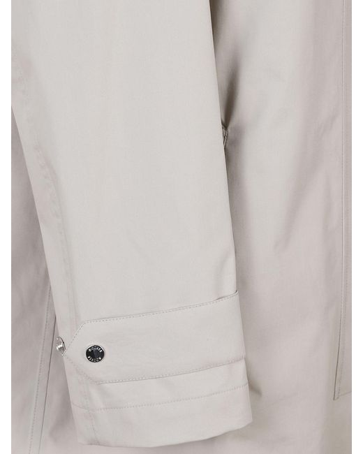 Moorer Gray Rolita-J-Se1 Technical Fabric Trench Coat
