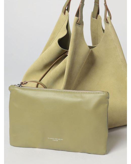 Gianni Chiarini Natural Dua Suede Bag