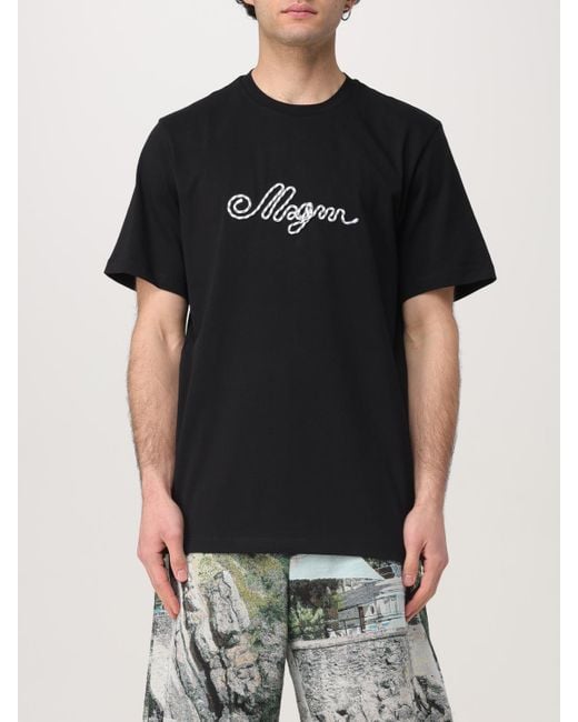 T-Shirt Basic di MSGM in Black da Uomo