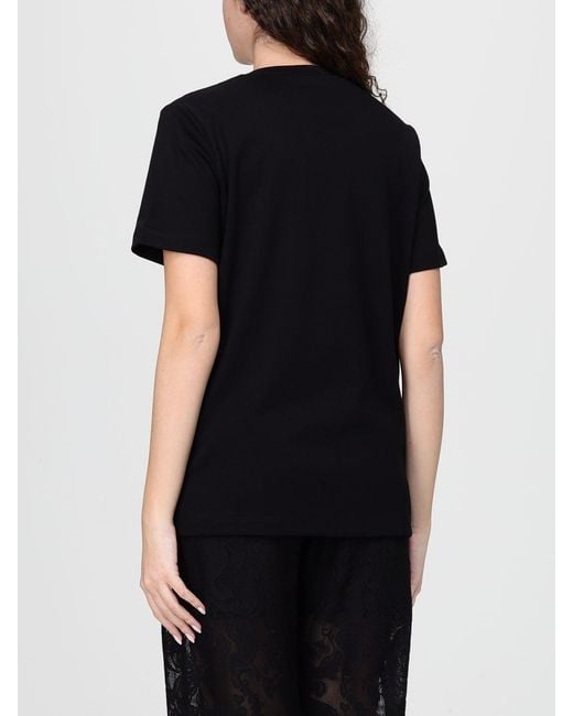 Elisabetta Franchi Black Cotton Slogan T-Shirts