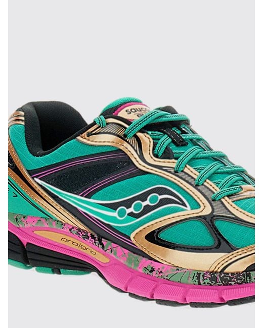 Saucony Green Progrid Guide Technical Fabric And Rubber Sneakers for men
