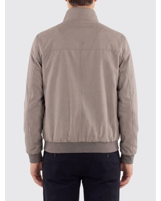 Moorer Gray Bernie-Pum Polyester Bomber Jacket for men