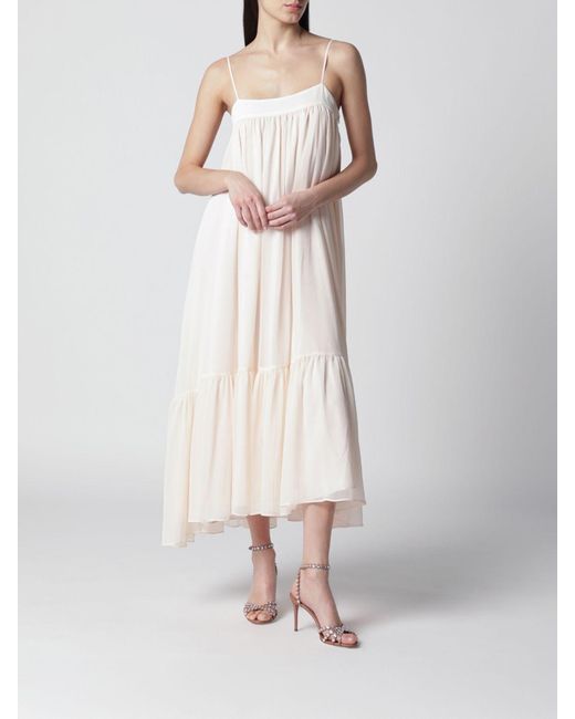 Vestido Midi De Crepé ROTATE BIRGER CHRISTENSEN de color Pink