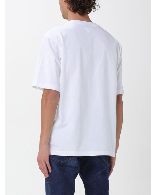 DSquared² White Cotton T-Shirt With Logo for men