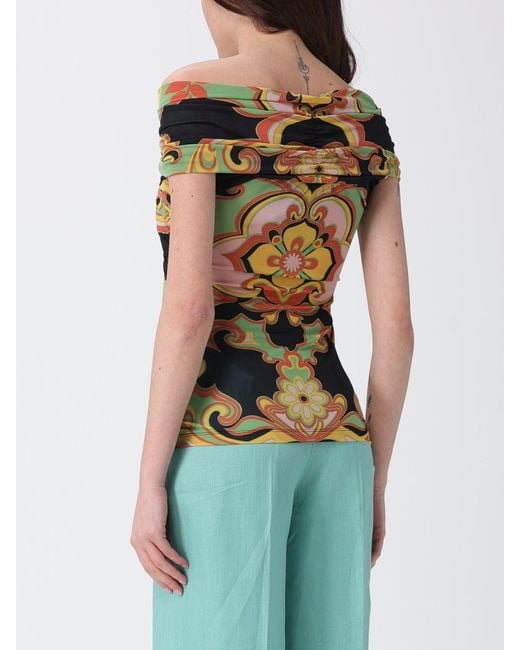 Etro Multicolor Printed Top With Knot