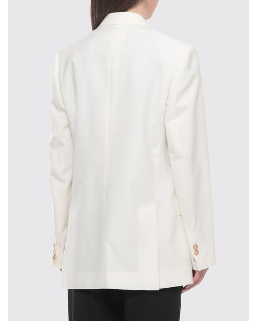 MM6 by Maison Margiela White Double-Breasted Blazer