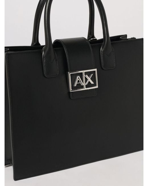ARMANI EXCHANGE Black Faux Leather Bag