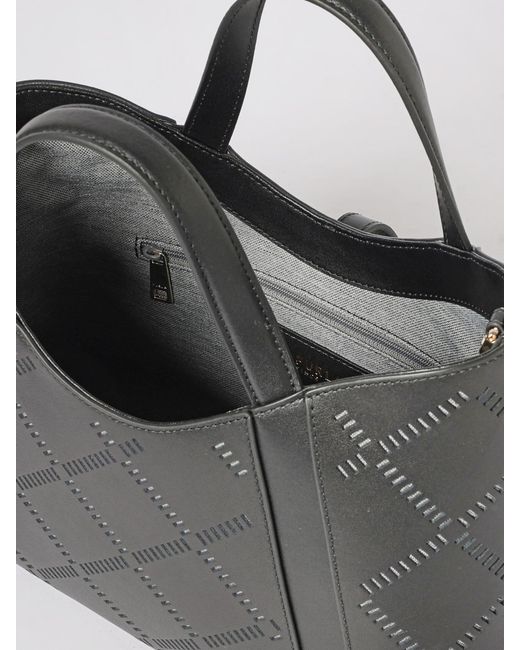 Furla Black Goccia Perforated Leather Bag