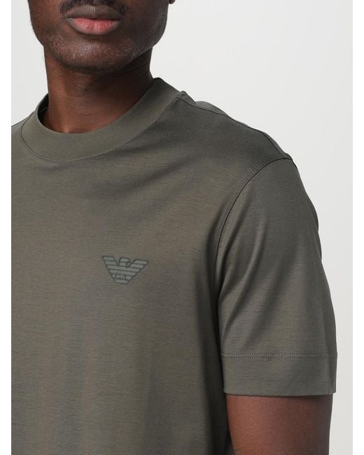 Emporio Armani Gray Classic Short Sleeve Solid T-Shirt Comfortable Essential Top for men