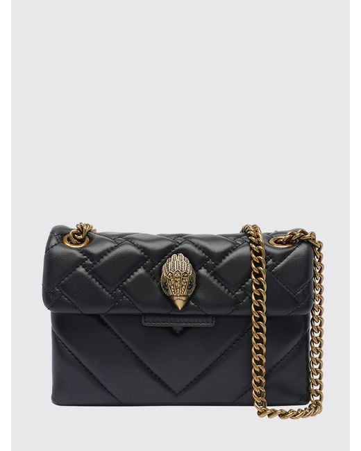 Kurt Geiger Black Kensington Matelassé Leather Bag