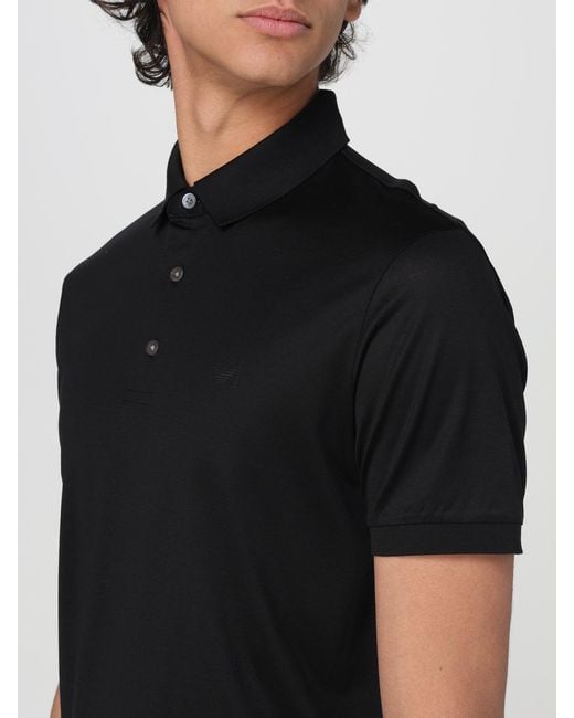 Emporio Armani Black Polo Shirt for men