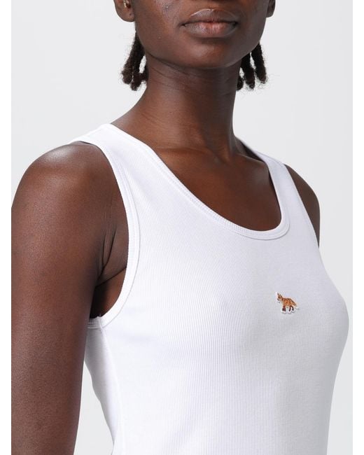 Maison KitsunÉ Canotta Basic di Maison Kitsuné in White