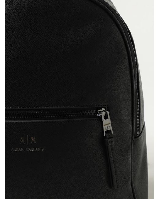 ARMANI EXCHANGE Black Backpack for men