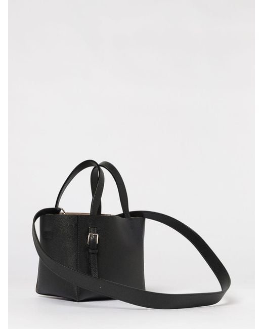 Valextra Black Bucket Mini Grained Leather Bag