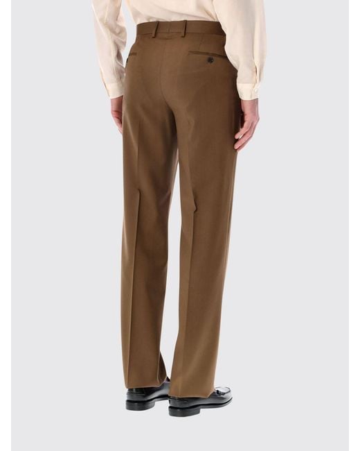 Lardini Brown Gabardine Tailored Trousers for men