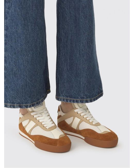 Chloé White ChloÉ Kick Leather And Mesh Sneakers